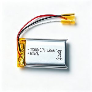 Batería Recargable de Iones de Litio 702040 de 3.7V 500mAh 1.85Wh con Cable Previamente Conectado para Juguetes y Electrónica de Consumo - Product Image 1