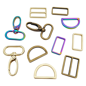 Tas Gesp Metalen Draaibare Haak Versteller Schuifregelaar D Ring Hond Kraag Hardware Snap Haken Voor Handtassen - Product Image 1