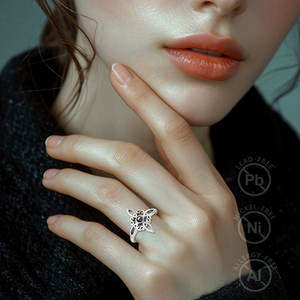 Changda女性用925スターリングシルバーブラック黒曜石<span class=keywords><strong>pagan</strong></span> wiccanジュエリーケルト魔女結び目リング男性用 - Product Image 4