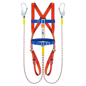 Fall Arrest Outdoor Double Large Hooks 5-point Full Body Safety Harness For Work At Height