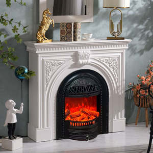 Nouvelle Conception Luxe Personnalisé Moderne Cheminée Intérieure Villa Bois Naturel Classique <span class=keywords><strong>pour</strong></span> la Décoration Intérieure et l'Aménagement Extérieur Blanc - Product Image 4