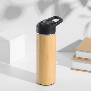 450/500ml eco-friendly tazza di acqua in legno 304 acciaio inox rivestimento interno bambù-legno esterno 12-24 ore ritenzione termica - Product Image 6