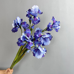 <span class=keywords><strong>Flor</strong></span> Artificial Iris <span class=keywords><strong>de</strong></span> 81 cm <span class=keywords><strong>de</strong></span> <span class=keywords><strong>Casablanca</strong></span>, Tacto Real, Decoración para Año Nuevo y Pascua, Regalo con Tallo Duradero, Venta al por Mayor para Compradores Comerciales - Product Image 4