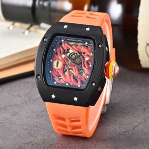 2024 새로운 와인 배럴 악마의 눈 슈퍼 강한 야간 조명 비 기계적 중공 플라이휠 남성용 시계 - Product Image 4