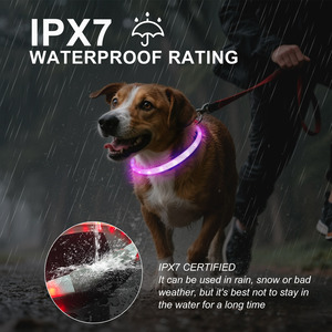 BSCI fábrica OEM personalizado recargable cortable silicona LED perro Collar IPX7 impermeable LED mascota Collar - Product Image 4
