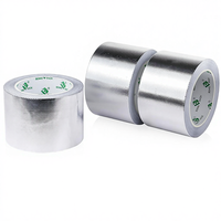 BOMEI PACK Ruban adhésif thermique en aluminium à fusion à chaud 25m Isolation thermique en fibre de verre Matériel réfléchissant Utilisation industrielle