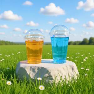 Vasos de Plástico Transparente de 6 oz y 90 mm de Diámetro para Café Helado, Té y Smoothies, Desechables, Ecológicos, Personalizados de Fábrica con Logotipo Personalizado - Product Image 2