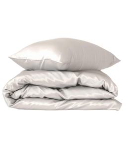 Set di lenzuola in raso di seta con etichetta privata copripiumino lenzuola di seta personalizzate Set di biancheria da letto 100% seta con confezione regalo - Product Image 1