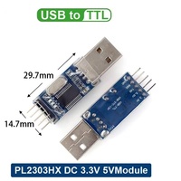 Módulo Adaptador Convertidor USB a RS232 TTL PL2303, DC 3.3V 5V, PL2303HX, Placa de Microcontrolador STC para Máquina de Cepillado