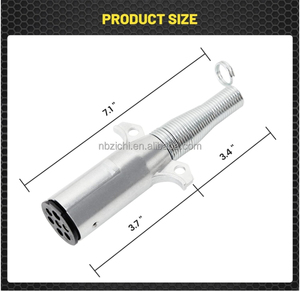 Adaptateur étoile 7 trous pour feux arrière de <span class=keywords><strong>remorque</strong></span> de tracteur et camping-car, <span class=keywords><strong>prise</strong></span> de faisceau de câblage d'alimentation 7 broches pour <span class=keywords><strong>remorque</strong></span> - Product Image 6