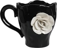 Tasses à café en céramique et porcelaine rétro, mignonnes, faites à la main, à motif floral, compatibles lave-vaisselle et micro-ondes, sans plomb, réutilisables, 11 oz, pour les amateurs de café et de thé