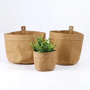 Оптовая продажа, высококачественные моющиеся садовые бумажные подвесные пакеты для выращивания растений из крафт-бумаги