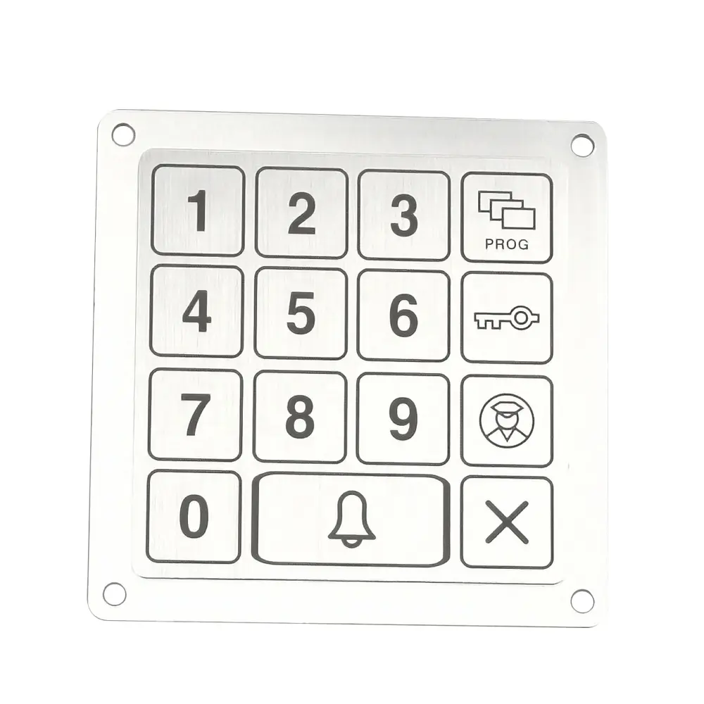 Rugged IP68 waterproof 15 keys customized matrix metal peizo keypad