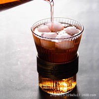 Gobelet à café réutilisable de style japonais à accrocher à l'oreille, Americano glacé, Latte, haute valeur, sensation haut de gamme, verre exquis pour femme