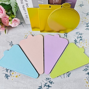 SunShine Wholesale Customization Dessert Displays Tray Round Square Rectangular Triangle Gold Mousse <b>Cake</b> Bases - Product Image 2