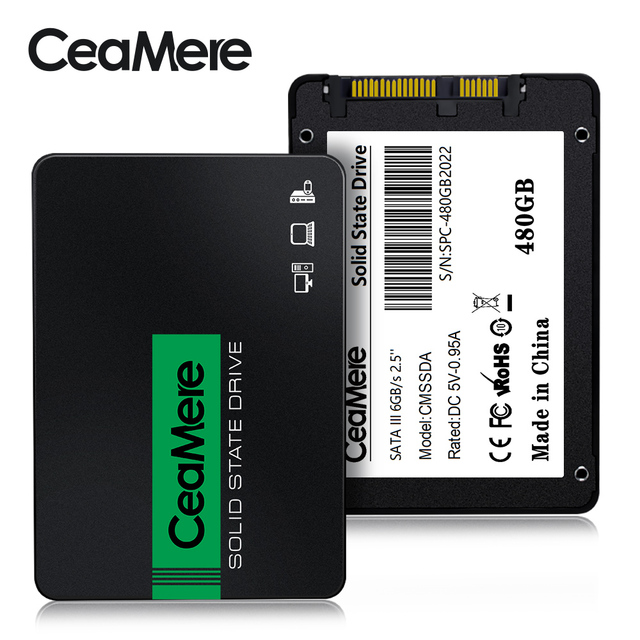 CeaMere 2.5 Inch Internal Hard Drive 100pcs Red SATA SSD 240GB with 500MB/s~600MB/s Write Speed Black Grey SATA SSD Drives 240GB