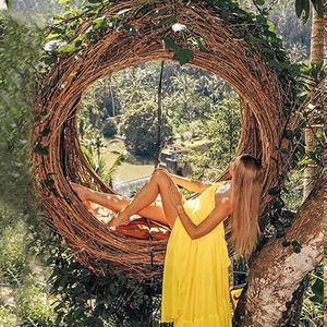 ชิงช้ากลางแจ้งบาหลีทิวทัศน์,เก้าอี้แขวนหวายสไตล์นอร์ดิกสำหรับแขวน - Product Image 4