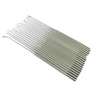 Kit de 19 pièces d'instruments de neurochirurgie en titane Rhoton Micro Dissector pour la chirurgie de la base du crâne, comprenant crochet nerveux, curette et spatule - Product Image 1