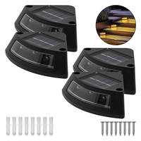 Lampe solaire pour marches extérieures, conçue pour les escaliers et les allées, lumière LED chaude, petite batterie incluse, boîtier étanche IP44, automatique