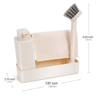 Masthome Multifonctionnel Évier De Cuisine Caddy Organisateur Distributeur De Savon Porte-Éponge Pour Évier De Cuisine