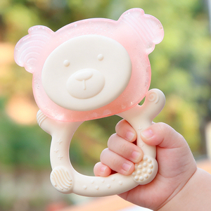Nuevos <span class=keywords><strong>Mordedores</strong></span> de Silicona Personalizados con Forma de Oso <span class=keywords><strong>para</strong></span> Bebés, Juguetes de Dentición Rellenos de Agua, Enfriadores de Bebés - Product Image 1