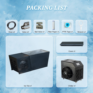 Bañera de Hidromasaje para Exteriores Coasts, para 1 Persona, Bañera de Inmersión en Frío, de Acero Inoxidable, con Enfriador - Product Image 6