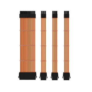 Strimer Plus V2 RGB PSU Extension Cable Kit, ATX 24Pin GPU Dual Triple 8pin, Gen. 3th Soft & Removable L-Connect 3