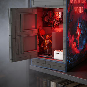 Kit de construction Hot Selling Stranger Things Book Nook en plastique ABS, ensemble de blocs de construction, <span class=keywords><strong>maison</strong></span> de poupée, kit de coin de lecture avec lumière - Product Image 6