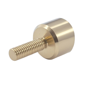 ชิ้นส่วนทองเหลืองกลึง CNC ตามสั่งสำหรับอุปกรณ์อุตสาหกรรม พร้อมเกลียวภายในและภายนอก ขัดเงา - Product Image 3