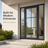 Porte à battant en alliage d'aluminium à excellente étanchéité, isolation phonique, conception personnalisée pour les projets de construction de villas et d'hôtels