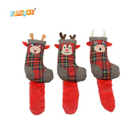 Famipet Fabricant – Nouveauté : Ensemble de jouets pour chat en peluche douce avec herbe à chat, design animaux de Noël personnalisé pour chatons