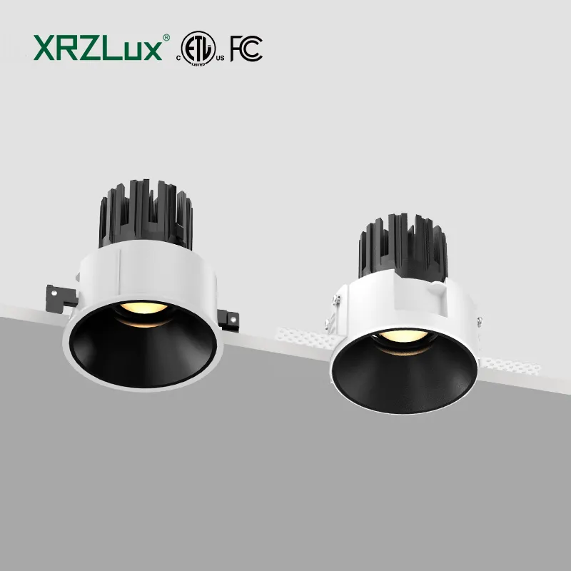 Xrzlux luminária embutida downlight led, antirreflexo, 8w 10w 15w, para teto, sala de estar, para quarto