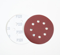 Oem oxyde d'aluminium 125mm 150mm 5 pouces crochet et boucle disque abrasif papier abrasif rond