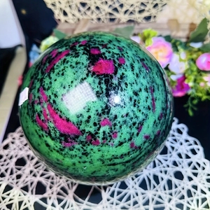 Esfera de Cristal de Epidota Zoisita al por Mayor, Bola de Piedra de Zoisita Roja para Decoración del Hogar y Regalos Navideños, Manualidades - Product Image 5