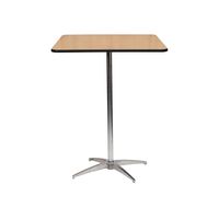 Table de cocktail ronde empilable moderne en contreplaqué avec hauteur réglable 36/42 pouces pour bar à domicile et événements en extérieur/intérieur