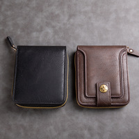 Neue Retro-Reißverschluss-Geldbörse Schlanke Unisex-Geldklammer-Brieftasche mit Offener Verschlussung und Polyester-Futter für Männer und Frauen