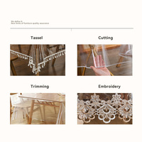 Nappe transparente en PVC souple, imperméable et résistante à l'huile, avec bordure en dentelle, pour table à manger, décoration de la maison et de la cuisine