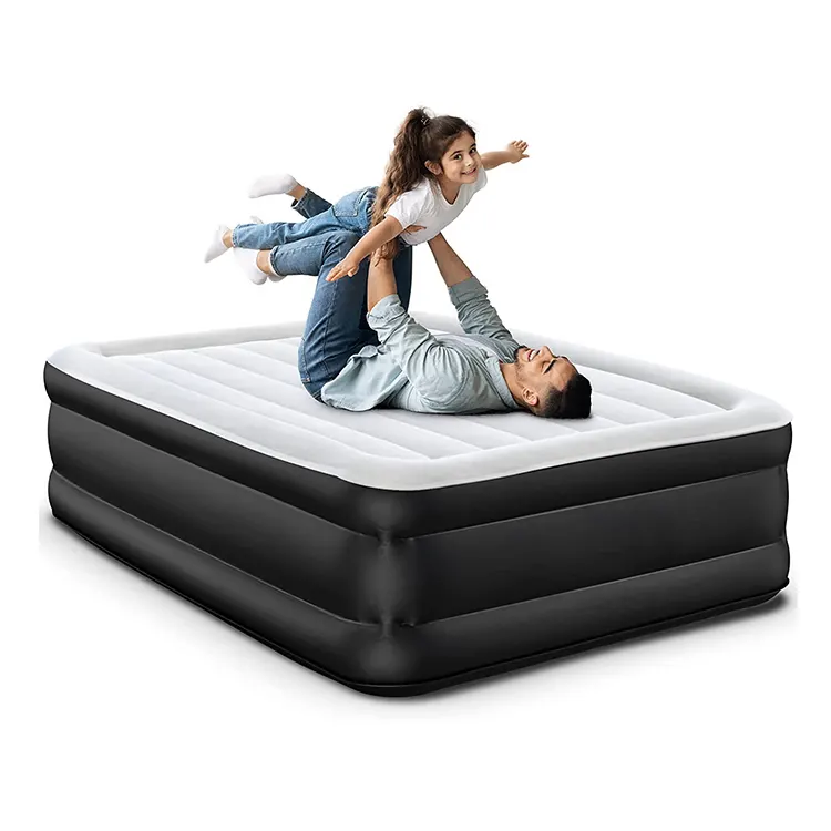 Household Goods Duplo Durable Air Colchão Outdoor Auto Inflating Air Bed Cama dupla ar vibratório