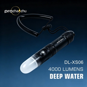 Lampe de plongée Prozhaozhu DL-XS06 4000 lumens rechargeable avec batterie 21700, en alliage d'aluminium, LED blanche, lumière stroboscopique, IP68, 100 m de <span class=keywords><strong>profondeur</strong></span> - Product Image 2