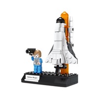 Wange - Juego de Construcción de Naves Espaciales de 76 Piezas de Plástico ABS, Bloques de Construcción de Modelos de Naves Espaciales para Niños, Kit de Ensamblaje con Temática Espacial