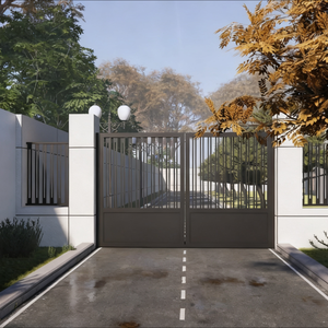 Puerta de Villa de Aluminio Grabada con Láser de Lujo, Puerta de Entrada Decorativa Vertical con Forma Especial Personalizada y Tallada con Láser - Product Image 3