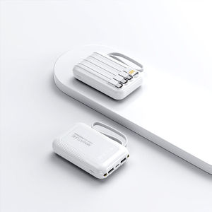 Cargador Portátil Delgado de 10000mAh, Carga Rápida de 2A y 10W, Tipo-C, 4 Cables Integrados, Pantalla LED, Correa, para Viajes - Product Image 5