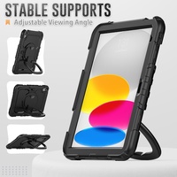 Casing Tablet dengan Dudukan Pegangan Yang Dapat Diputar Bawaan, dengan Slot Pena/untuk iPad 10, Air 5, Pro 11 ''2022, Penutup Bantalan Tahan Goncangan Mini 6