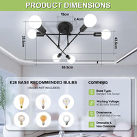 Vente Chaude Canmeijia Luminaires d'Intérieur Salon Hôtel Restaurant Lustre Moderne Cuisine Suspensions et Plafonniers