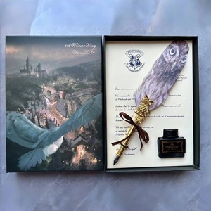Coffret cadeau Vintage <span class=keywords><strong>Harry</strong></span> Feather <span class=keywords><strong>Stylo</strong></span> à bille en métal 0,7 mm Encre multicolore Non effaçable - Product Image 1