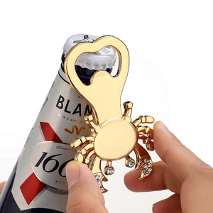 Abridor de botellas con forma de cangrejo, aleación de zinc, recuerdos para fiestas, juego de regalo para bodas y cumpleaños con etiquetas y bolsas - Product Image 2