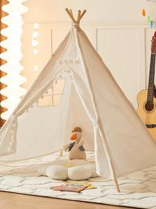 Maison de jeux intérieure montesori en bois pour enfants <span class=keywords><strong>tipi</strong></span> tente de crèche <span class=keywords><strong>lit</strong></span> simple pour bébé avec tente - Product Image 5
