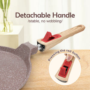 Poêle à crêpe <span class=keywords><strong>amovible</strong></span> à revêtement en céramique de 8/10/12 pouces Poêle à crêpe en céramique antiadhésive Dosa Tawa en fonte d'aluminium - Product Image 2