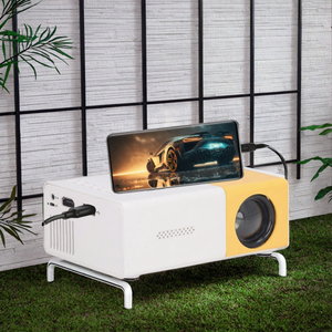 YG300 LED Mini <strong>Projector</strong> 320x240 Resolution Built-In <strong>Speakers</strong> 150 Lumens 3 Pieces Glass Lens Portable Home Media Player - Product Image 3
