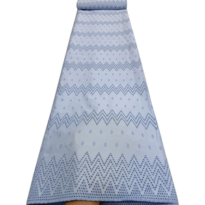 Tessuto NI.AI Marrone Lucido per Uomo, Pizzo Africano in Cotone di Alta Qualità, Voile Svizzero in Cotone, 5 Iarde per Matrimoni e Feste - Product Image 3